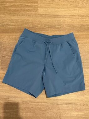 Men’s Lululemon “Zeroed In LinerLess” Shorts, Slate Blue Color